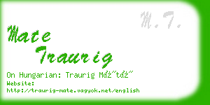 mate traurig business card